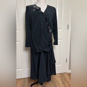 Vintage Katherine Lindsay Elegant Black Women's Dress Sz 16